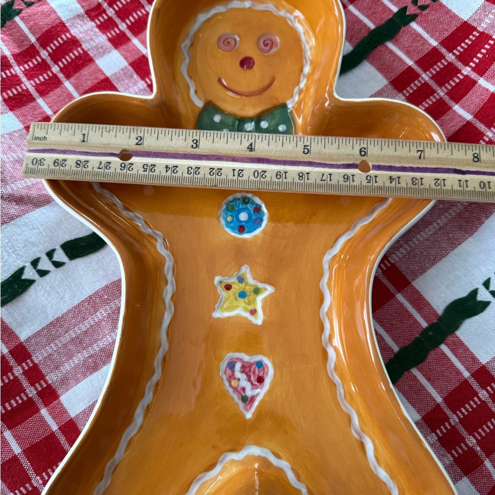 Vintage Home interiors Gingerbread Man Ceramic Platter - Picture 5 of 7